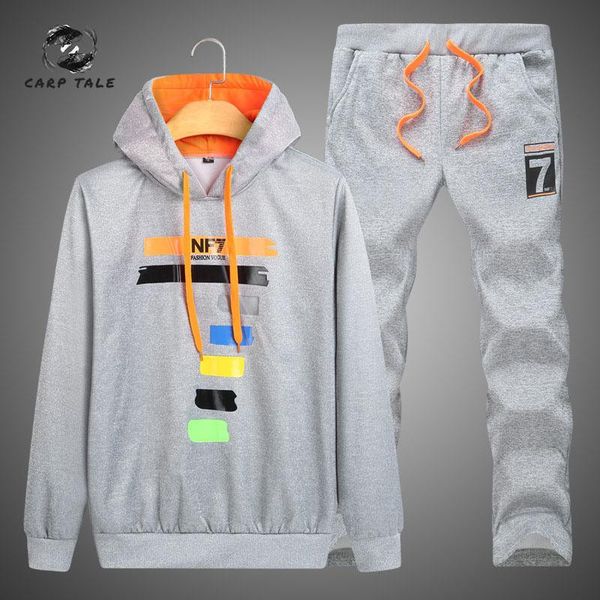 sweater suit 2019 spring new men's casual suit korean version of the self-cultivation hooded student sportswear thin section, Gray
sweater suit 2019 spring new men's casual suit korean version of the self-cultivation hooded student sportswear thin section, Gray