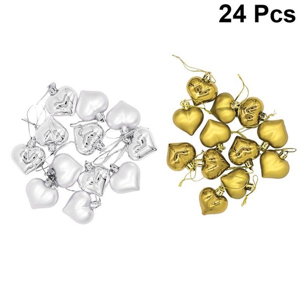 24pcs 4.5cm christmas tree hanging ornament heart shape ball decorative xmas hanging decoration (golden, silver
24pcs 4.5cm christmas tree hanging ornament heart shape ball decorative xmas hanging decoration (golden, silver