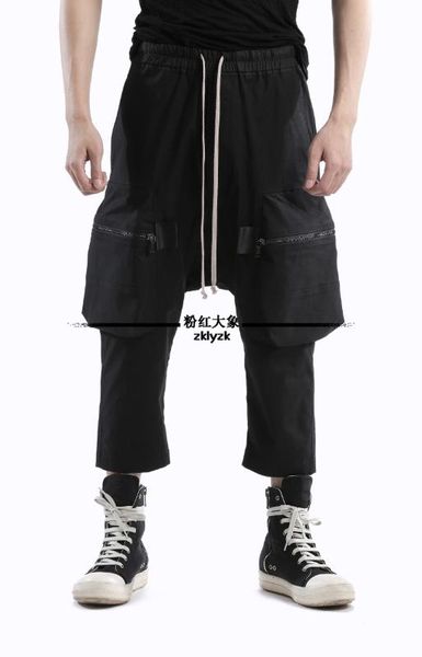 27-46 2018 new men's clothing gd hair stylist fashion street personality side pocket harem pants capris plus size costumes, Black
27-46 2018 new men's clothing gd hair stylist fashion street personality side pocket harem pants capris plus size costumes, Black