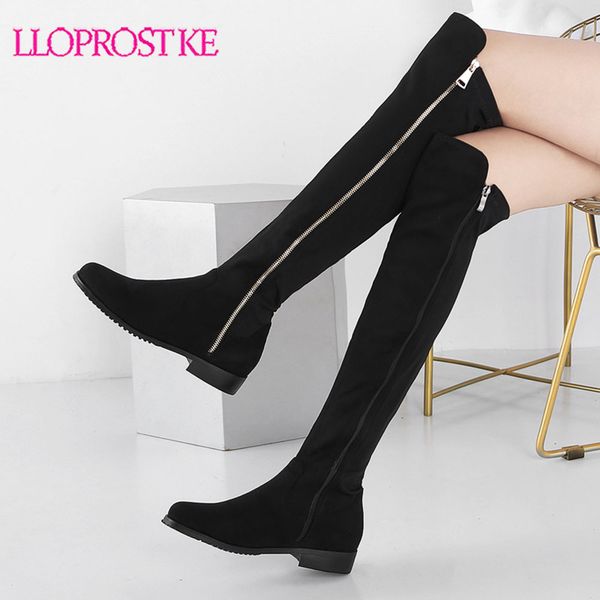 lloprost ke female knee high boots women soft flock leather knee winter boots comfortable women long shoes 2019 new h450, Black
lloprost ke female knee high boots women soft flock leather knee winter boots comfortable women long shoes 2019 new h450, Black