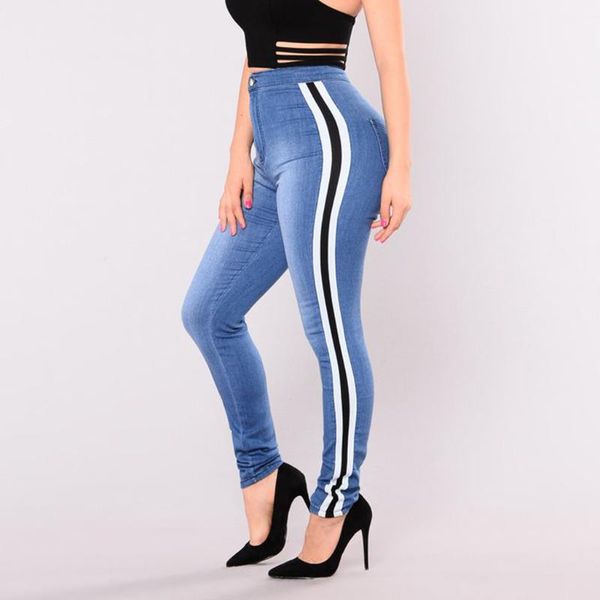 women's jeans for women stretch slim calf blue splice autumn high waist pencil jeans#g4
women's jeans for women stretch slim calf blue splice autumn high waist pencil jeans#g4