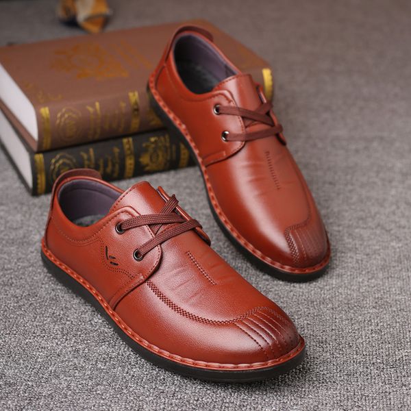 man casual sneakers men leather flats shoes business casual leather oxford mens shoes leisure sewing thread design *0518, Black
man casual sneakers men leather flats shoes business casual leather oxford mens shoes leisure sewing thread design *0518, Black