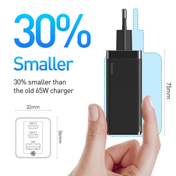 Baseus 65W GaN Быстрое зарядное устройство с быстрой зарядки 4,0 3,0 AFC SCP PD 3,0 USB зарядное ус
Baseus 65W GaN Быстрое зарядное устройство с быстрой зарядки 4,0 3,0 AFC SCP PD 3,0 USB зарядное ус