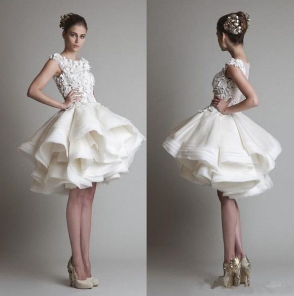 elegant 2019 a line short wedding dresses scoop sleeveles zipper mini tiered with lace appliques krikor jabotian beach bridal gowns 331, White
elegant 2019 a line short wedding dresses scoop sleeveles zipper mini tiered with lace appliques krikor jabotian beach bridal gowns 331, White