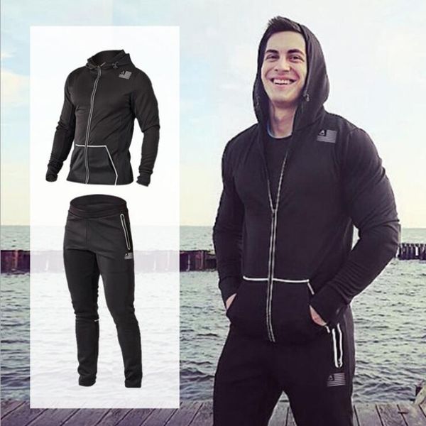 2018 autumn winter men slim luminous clothing fashion sweatshirts sportswear ,men fitness training jogger pants+zipper hooded, Gray
2018 autumn winter men slim luminous clothing fashion sweatshirts sportswear ,men fitness training jogger pants+zipper hooded, Gray