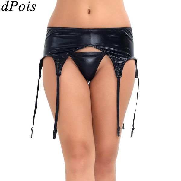 women wetlook patent leather garter panty duck mouth metal clip sock garter suspender belt holder fastener lingerie g-string
women wetlook patent leather garter panty duck mouth metal clip sock garter suspender belt holder fastener lingerie g-string