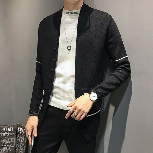 fashion line decoration cardigan type male knitting sweater autumn jersey navidad hombre black herren pullover winter, White;black
fashion line decoration cardigan type male knitting sweater autumn jersey navidad hombre black herren pullover winter, White;black