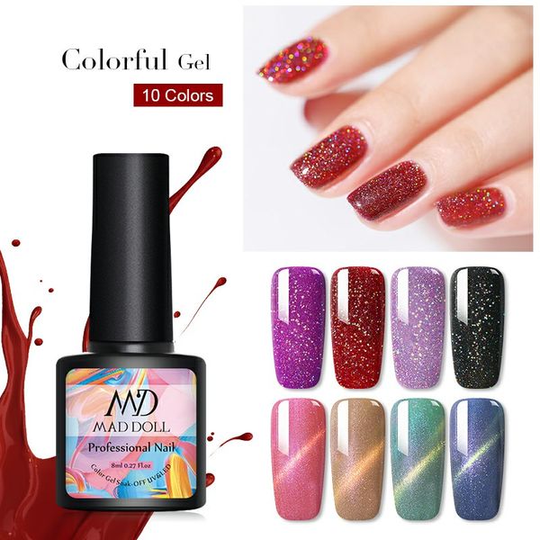 mad doll 8ml holographic glitter gel nail polish cat eye uv gel polish magnetic effect soak off uv varnish nail art design, Red;pink
mad doll 8ml holographic glitter gel nail polish cat eye uv gel polish magnetic effect soak off uv varnish nail art design, Red;pink