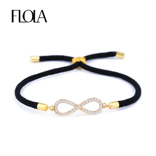 flola lucky infinity charm bracelet with zircon black string adjustable bracelet & dangle for women armbanden pulseras brta66, Golden;silver
flola lucky infinity charm bracelet with zircon black string adjustable bracelet & dangle for women armbanden pulseras brta66, Golden;silver