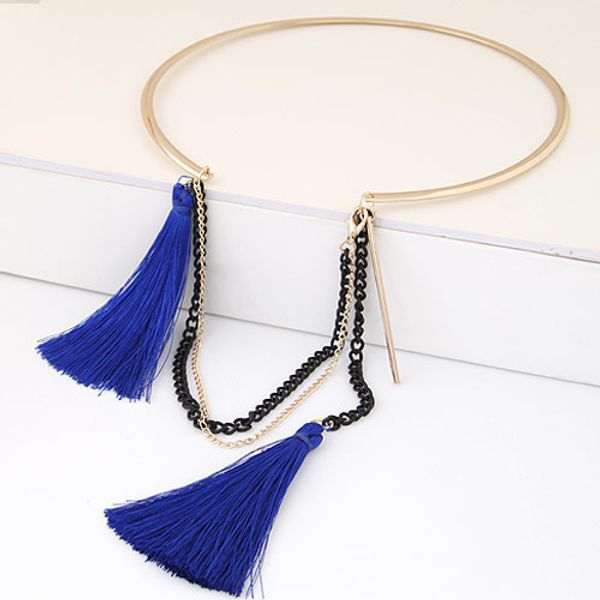 lemoer design big long chain tassel torques necklace women statement vintage collier necklace party jewelry accessories bijoux, Silver
lemoer design big long chain tassel torques necklace women statement vintage collier necklace party jewelry accessories bijoux, Silver