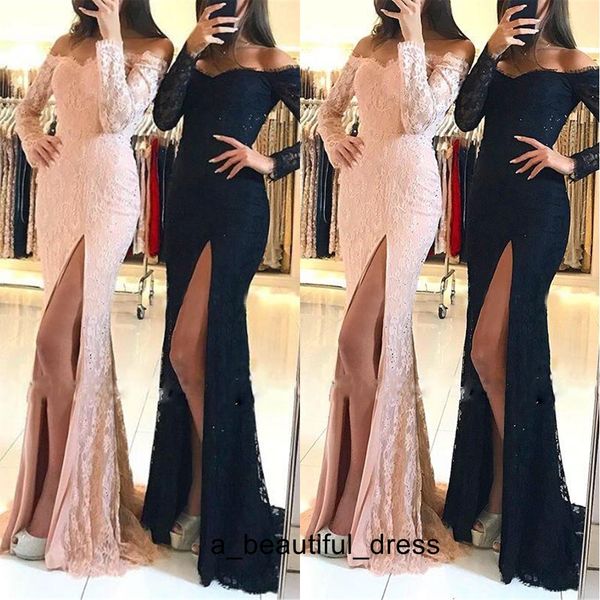 boat neck lace long sleeve formal evening dresses straight long evening gowns high leg split slit evening party dress with beaded ed1306, Black;red
boat neck lace long sleeve formal evening dresses straight long evening gowns high leg split slit evening party dress with beaded ed1306, Black;red