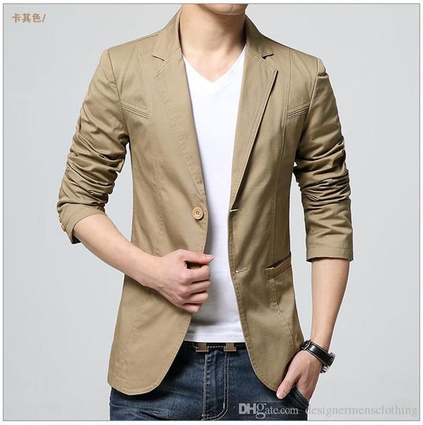 mens spring designer jacket lapel neck long sleeve solid color homme coats fashion single breasted male clothing, Black;brown
mens spring designer jacket lapel neck long sleeve solid color homme coats fashion single breasted male clothing, Black;brown