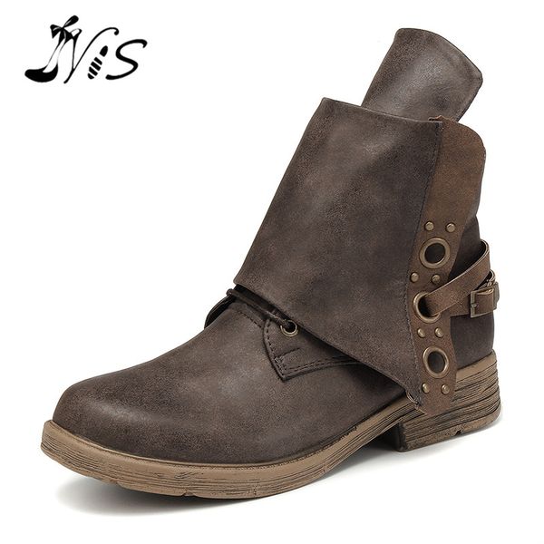 nis women style low block ankle boots heel side zip up rivet round toe work female casual non-slip shoes autumn winter, Black
nis women style low block ankle boots heel side zip up rivet round toe work female casual non-slip shoes autumn winter, Black