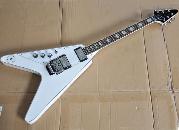 Белая электрогитара для левой руки с грифом из палисандра, Floyd Rose, контргайкой, крепление для кузова и ладов
Белая электрогитара для левой руки с грифом из палисандра, Floyd Rose, контргайкой, крепление для кузова и ладов
