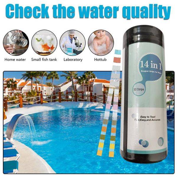 pool & accessories water test strips 14 in 1 quality chemistry 50pcs/bottle multifunction ph nitrite paper
pool & accessories water test strips 14 in 1 quality chemistry 50pcs/bottle multifunction ph nitrite paper