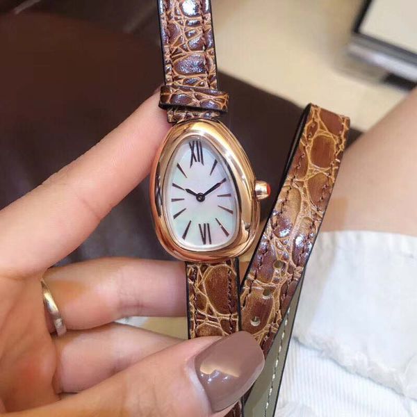 romantic serpenti 28mm women wristwatch double spiral brown leather band quartz womens watches ladies watch mother of pearl dial, Slivery;brown
romantic serpenti 28mm women wristwatch double spiral brown leather band quartz womens watches ladies watch mother of pearl dial, Slivery;brown