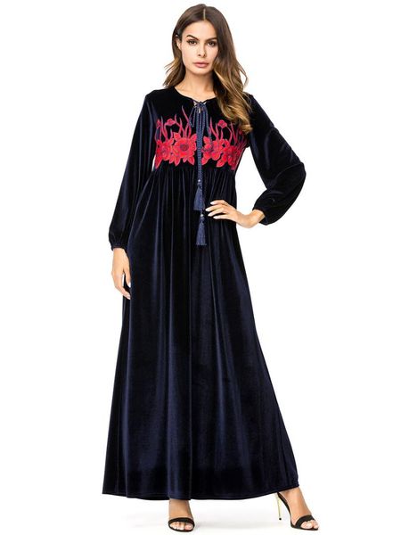 2018 velour muslim abaya dress embroidery velvet kaftan autumn winter islamic muslim party dresses arab robes 7215, Red
2018 velour muslim abaya dress embroidery velvet kaftan autumn winter islamic muslim party dresses arab robes 7215, Red