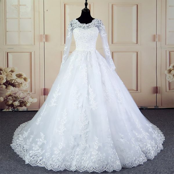 dubai elegant vintage lace ball gown wedding dress with long sleeves robe de mariage princess bridal gown real p, White
dubai elegant vintage lace ball gown wedding dress with long sleeves robe de mariage princess bridal gown real p, White