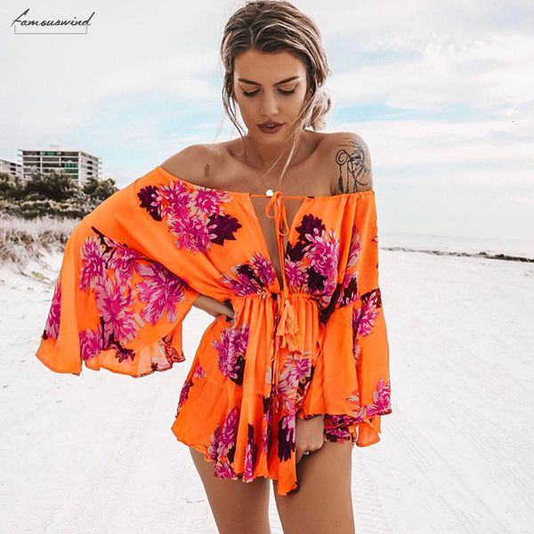 off rompers shoulder flare sleeve playsuit print floral boho beach playsuit women orange summer short jumpsuit, Black;white
off rompers shoulder flare sleeve playsuit print floral boho beach playsuit women orange summer short jumpsuit, Black;white