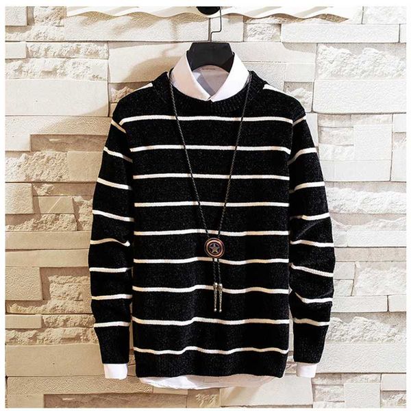 2020 casual men's sweater o-neck striped slim fit knittwear autumn spring mens sweaters pullovers pullover men pull homme -3xl, White;black
2020 casual men's sweater o-neck striped slim fit knittwear autumn spring mens sweaters pullovers pullover men pull homme -3xl, White;black
