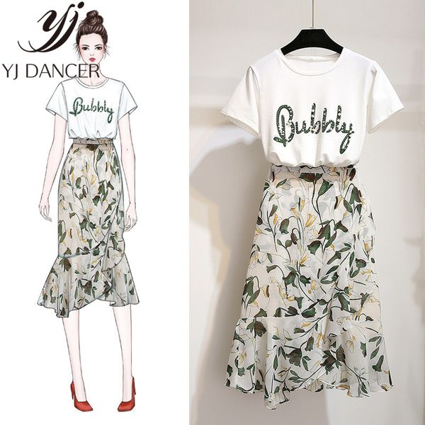 s-xl women's 2 pieces skincare sets 2019 temperament women's clothing skirt set beach outfit cotton t-shirt and print skirt 465, White
s-xl women's 2 pieces skincare sets 2019 temperament women's clothing skirt set beach outfit cotton t-shirt and print skirt 465, White