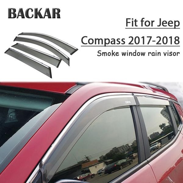 backar 4pcs styling car windows rain wind sun shield deflector visor trim for compass 2017 2018 accessories all weather 
backar 4pcs styling car windows rain wind sun shield deflector visor trim for compass 2017 2018 accessories all weather