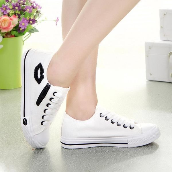 women sneakers 2019 summer shoes casual white canvas shoes woman flats comfortable trainers zipper red lips tenis feminino, Black
women sneakers 2019 summer shoes casual white canvas shoes woman flats comfortable trainers zipper red lips tenis feminino, Black