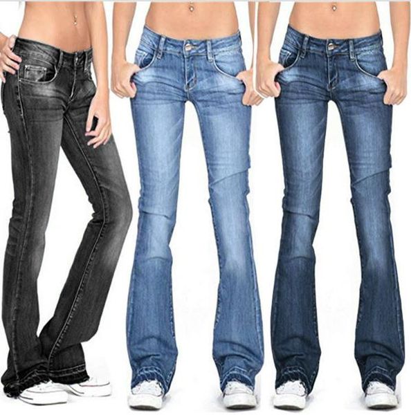 womens designer jeans casual bleached flare long pants womens fashion plus size solid color jeans, Blue
womens designer jeans casual bleached flare long pants womens fashion plus size solid color jeans, Blue