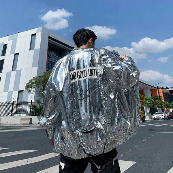 men's jackets 2021 summer jacket male silver patch reflective coat large pocket sunscreen thin windbreaker streetwear hip hop japan sty, Black;brown
men's jackets 2021 summer jacket male silver patch reflective coat large pocket sunscreen thin windbreaker streetwear hip hop japan sty, Black;brown