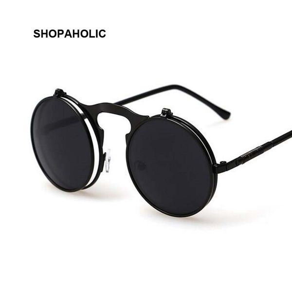vintage steampunk male sunglasses men round designer steam punk metal masculino coating sun glasses for women, White;black
vintage steampunk male sunglasses men round designer steam punk metal masculino coating sun glasses for women, White;black