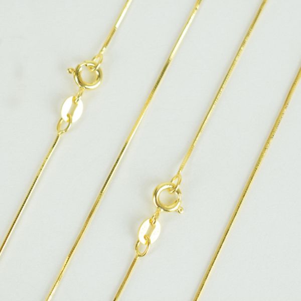 100% pure 925 sterling silver jewelry yellow gold color thin slim snake chain choker necklace 40cm 45cm 50cm for women girls, Golden;silver
100% pure 925 sterling silver jewelry yellow gold color thin slim snake chain choker necklace 40cm 45cm 50cm for women girls, Golden;silver