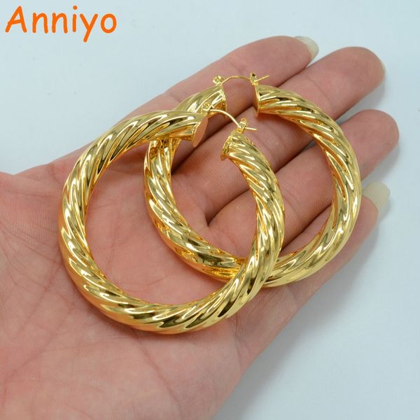 anniyo (three size) 5.9cm/7cm/8cm african big earrings for women, gold color & brass twisted earring arab/ethiopian #003006, Golden
anniyo (three size) 5.9cm/7cm/8cm african big earrings for women, gold color & brass twisted earring arab/ethiopian #003006, Golden