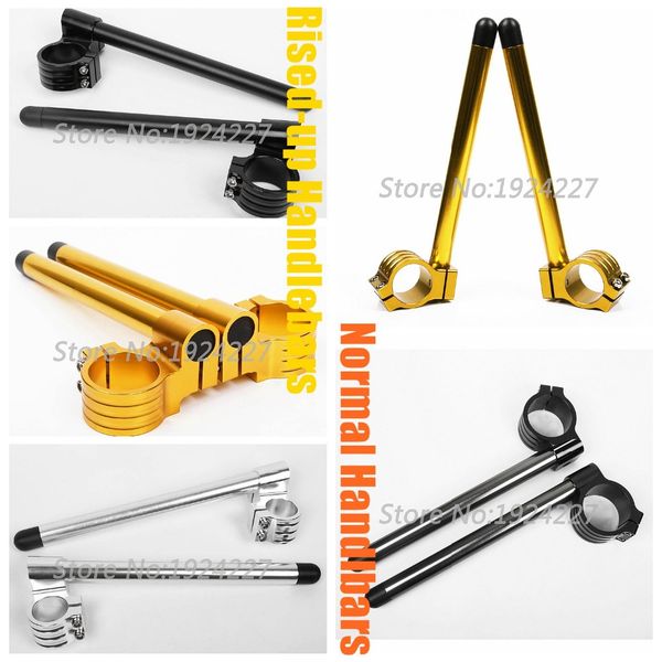 motorbike clip ons handle bars 54mm for white bros sb forks all normal or rised-up grips
motorbike clip ons handle bars 54mm for white bros sb forks all normal or rised-up grips