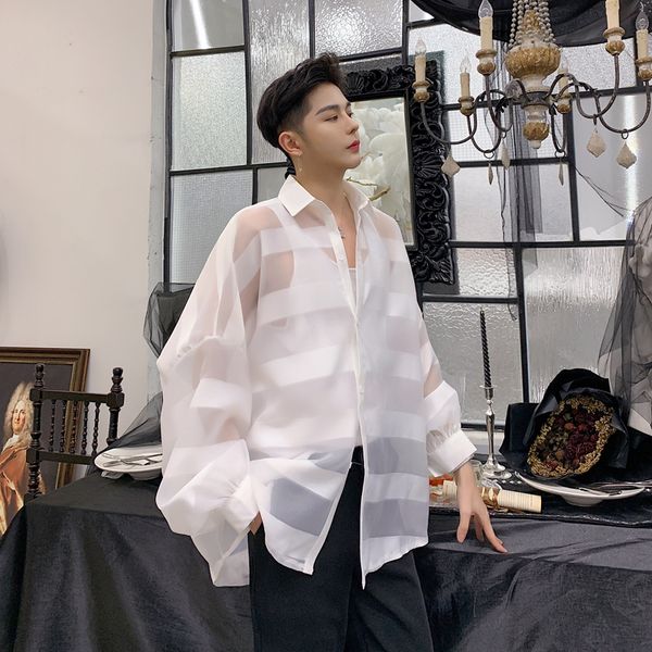 new designer stripe perspective easy long sleeve shirt camisa masculina loose turn down collar casual shirts mens camisa hombre, White;black
new designer stripe perspective easy long sleeve shirt camisa masculina loose turn down collar casual shirts mens camisa hombre, White;black