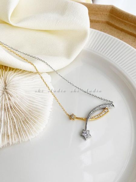 meteors meet color necklace european and american design exquisite clavicle chain women, Silver
meteors meet color necklace european and american design exquisite clavicle chain women, Silver