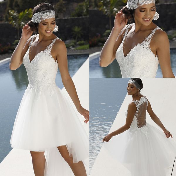 2020 a line modest wedding dresses lace v neck short tulle robes de mariée vintage wedding dresses bridal gown, White
2020 a line modest wedding dresses lace v neck short tulle robes de mariée vintage wedding dresses bridal gown, White