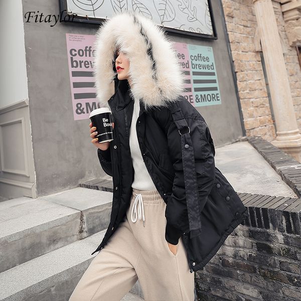 fitaylor women short winter cotton parkas hooded warm loose jacket coat large fur collar cotton padded jacket casual outerwear, Tan;black
fitaylor women short winter cotton parkas hooded warm loose jacket coat large fur collar cotton padded jacket casual outerwear, Tan;black