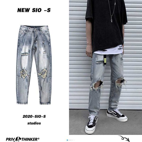 men's high street summer straight ripped jeans man 2020 fashion hip hop jeans joggers male loose male denim pants, Blue
men's high street summer straight ripped jeans man 2020 fashion hip hop jeans joggers male loose male denim pants, Blue