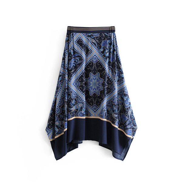 2019 women vintage position retro floral print casual irregular hem skirt faldas mujer elastic waist loose midi skirts qun369, Black
2019 women vintage position retro floral print casual irregular hem skirt faldas mujer elastic waist loose midi skirts qun369, Black