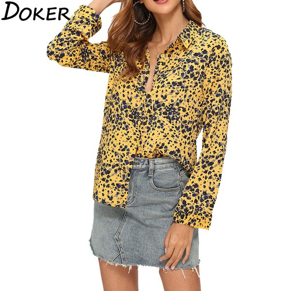women chiffon blouse fashion spring turn-down collar long sleeve shirts casual loose print plus size womens and blouses, White
women chiffon blouse fashion spring turn-down collar long sleeve shirts casual loose print plus size womens and blouses, White