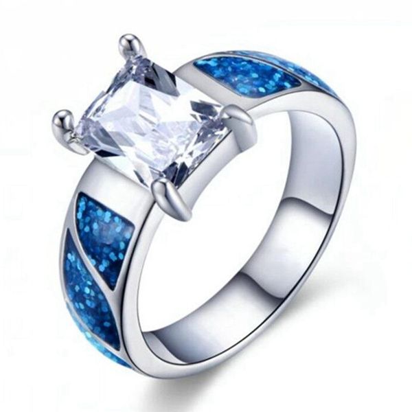 2019 light blue square zircon rings for female male black gold filled wedding party blue opal ring friendship jewelry, Slivery;golden
2019 light blue square zircon rings for female male black gold filled wedding party blue opal ring friendship jewelry, Slivery;golden