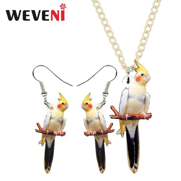 weveni acrylic elegant cockatoo parrot birds necklace earrings jewelry novelty animal girls teens charms party gift accessory, Silver
weveni acrylic elegant cockatoo parrot birds necklace earrings jewelry novelty animal girls teens charms party gift accessory, Silver