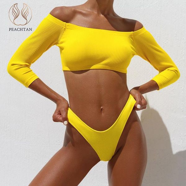peachtan lone sleeve bikini 2019 ribbed swimsuit female bathing suit high cut swimwear women thong bikini set summer new, White;black
peachtan lone sleeve bikini 2019 ribbed swimsuit female bathing suit high cut swimwear women thong bikini set summer new, White;black
