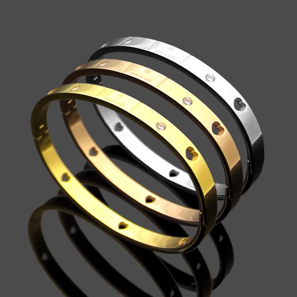 titanium steel jewelry g letter hollow heart with diamond bracelet women's designer love bracelet, Black
titanium steel jewelry g letter hollow heart with diamond bracelet women's designer love bracelet, Black