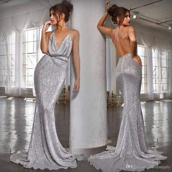 2020 дешевого sexy холтер silver sequined русалка пром платье ремни глубокого v шея criss cross backless рукава плюс размера вечерних платье, Black
2020 дешевого sexy холтер silver sequined русалка пром платье ремни глубокого v шея criss cross backless рукава плюс размера вечерних платье, Black