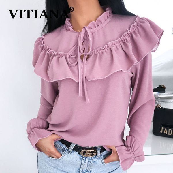 women's blouses & shirts vitiana women casual chiffon blouse spring summer 2021 female long sleeve ruffles loose femme streetwear women, White
women's blouses & shirts vitiana women casual chiffon blouse spring summer 2021 female long sleeve ruffles loose femme streetwear women, White