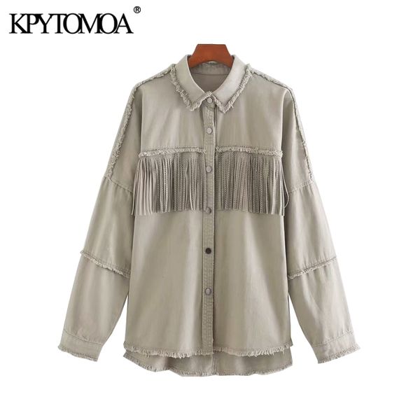 kpytomoa women 2020 fashion oversized frayed with fringe denim jacket coat vintage long sleeve tassel female outerwear chic, Black;brown
kpytomoa women 2020 fashion oversized frayed with fringe denim jacket coat vintage long sleeve tassel female outerwear chic, Black;brown