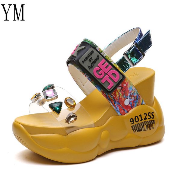 11cm summer platform sandals pvc fashion crystal women sandal wedges shoes casual woman peep toe ladies platform sandals 34-39 lll, Black
11cm summer platform sandals pvc fashion crystal women sandal wedges shoes casual woman peep toe ladies platform sandals 34-39 lll, Black