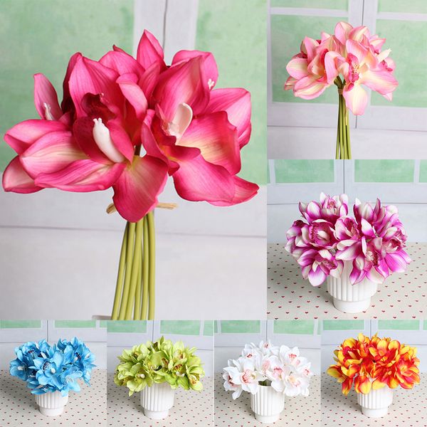 6 heads artificial orchid cymbidium real touch short shoot table decoration flower diy wedding bride hand flowers home decor
6 heads artificial orchid cymbidium real touch short shoot table decoration flower diy wedding bride hand flowers home decor