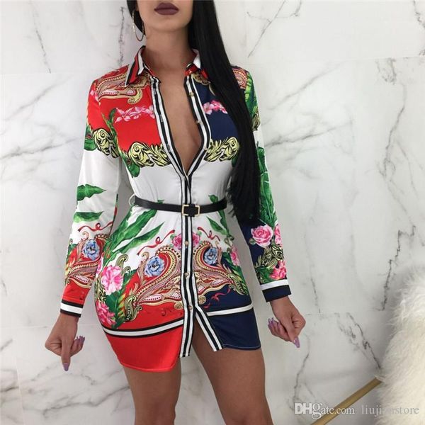 skirt dress female lapel neck dresses with single button ladies loose dresses fashion digital printed, Black;gray
skirt dress female lapel neck dresses with single button ladies loose dresses fashion digital printed, Black;gray